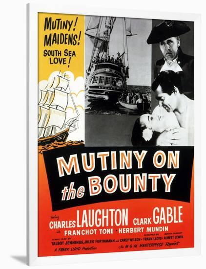 Mutiny on the Bounty, Movita, Clark Gable, Charles Laughton, 1935-null-Framed Art Print