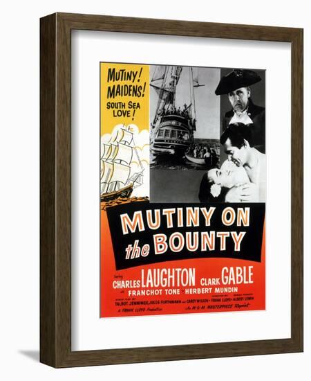 Mutiny on the Bounty, Movita, Clark Gable, Charles Laughton, 1935-null-Framed Art Print