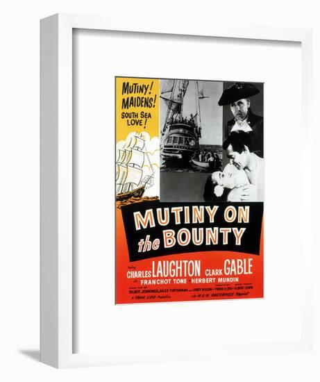 Mutiny on the Bounty, Movita, Clark Gable, Charles Laughton, 1935-null-Framed Art Print