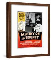 Mutiny on the Bounty, Movita, Clark Gable, Charles Laughton, 1935-null-Framed Art Print