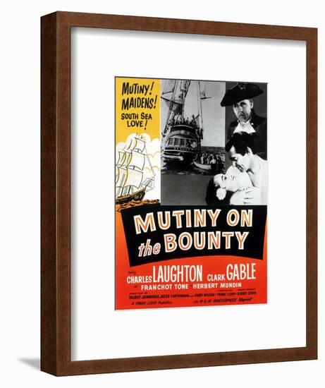 Mutiny on the Bounty, Movita, Clark Gable, Charles Laughton, 1935-null-Framed Art Print