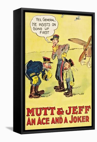 Mutt and Jeff - an Ace and a Joker-null-Framed Stretched Canvas