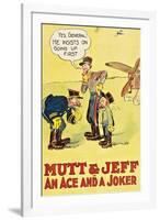 Mutt and Jeff - an Ace and a Joker-null-Framed Art Print