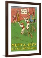 Mutt and Jeff - Oils Well That Ends Well-null-Framed Art Print