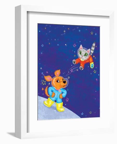 Mutt on the Moon - Jack & Jill-Elisa Chavarri-Framed Giclee Print