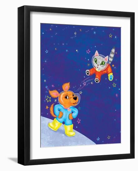 Mutt on the Moon - Jack & Jill-Elisa Chavarri-Framed Giclee Print