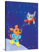 Mutt on the Moon - Jack & Jill-Elisa Chavarri-Stretched Canvas