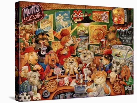 Mutt’s Sportsbar-Bill Bell-Stretched Canvas