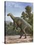 Muttaburrasaurus Langdoni in a Prehistoric Environment-null-Stretched Canvas