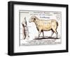 Mutton: Diagram Depicting the Different Cuts of Meat-null-Framed Giclee Print