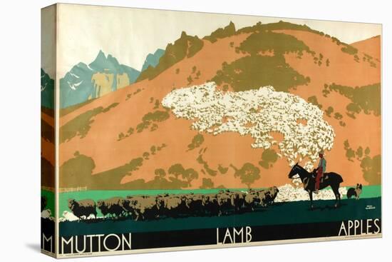 Mutton - Lamb - Apples, from the Series 'Buy New Zealand Produce'-Frank Newbould-Stretched Canvas