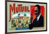 MuTuel Brand Cigar Box Label-Lantern Press-Framed Art Print