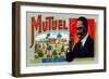 MuTuel Brand Cigar Box Label-Lantern Press-Framed Art Print