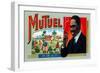 MuTuel Brand Cigar Box Label-Lantern Press-Framed Art Print