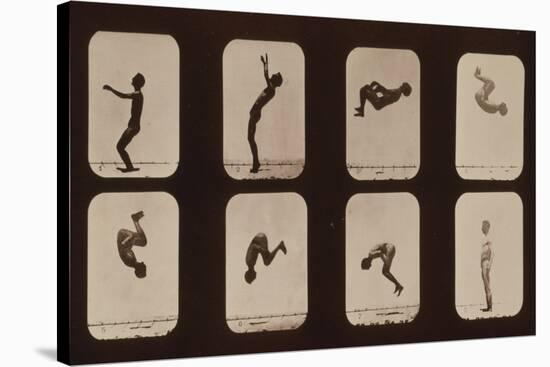 Muybridge Locomotion, Back Somersault, 1881-Science Source-Stretched Canvas