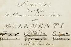 Title Page of Sonata for Four Hands-Muzio Clementi-Framed Stretched Canvas