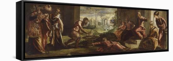 Muzio Scaevola-Jacopo Robusti-Framed Stretched Canvas