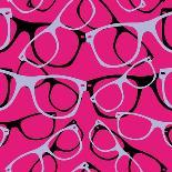 Glasses Seamless Pattern Retro Sunglasses. Vector Abstract Background-mvasya-Art Print