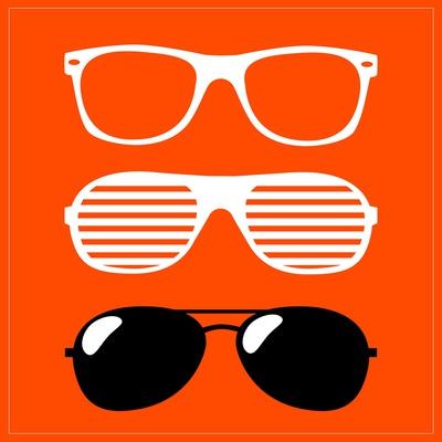 Set of Sunglasses. Vector Illustration Background