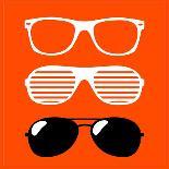 Set of Sunglasses. Vector Illustration Background-mvasya-Framed Art Print