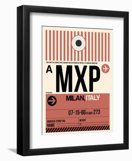 MXP Milan Luggage Tag 1-NaxArt-Framed Art Print