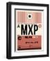 MXP Milan Luggage Tag 1-NaxArt-Framed Art Print