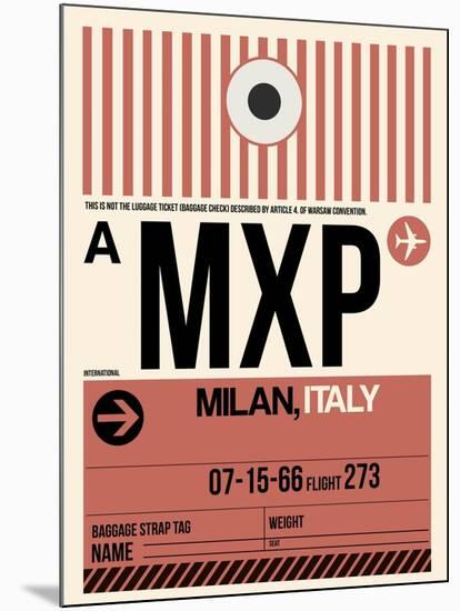 MXP Milan Luggage Tag 1-NaxArt-Mounted Art Print