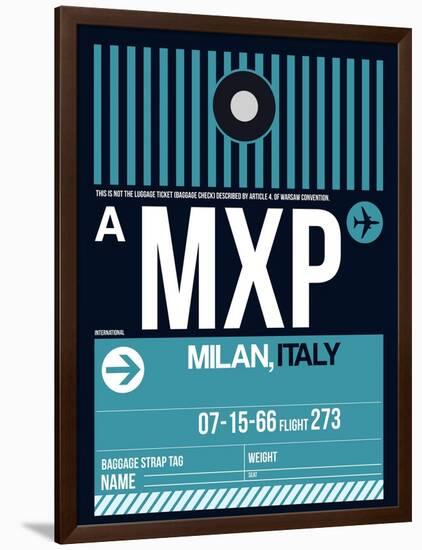 MXP Milan Luggage Tag 2-NaxArt-Framed Art Print