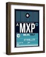 MXP Milan Luggage Tag 2-NaxArt-Framed Art Print