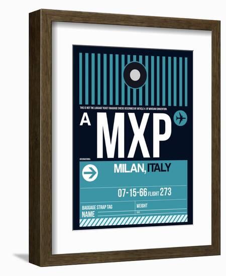 MXP Milan Luggage Tag 2-NaxArt-Framed Art Print