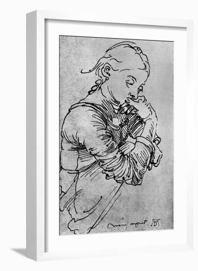 My Agnes, Durer's Wife Depicted as a Girl, 1495-Albrecht Durer-Framed Giclee Print