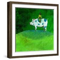 My Blue-Spotted Pig Took Me Home, 2003-Gigi Sudbury-Framed Giclee Print