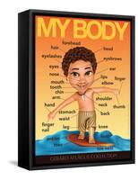 My Body (Surfer Boy) in English-Gerard Aflague Collection-Framed Stretched Canvas