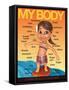My Body (Surfer Girl) in English-Gerard Aflague Collection-Framed Stretched Canvas