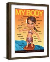 My Body (Surfer Girl) in English-Gerard Aflague Collection-Framed Art Print