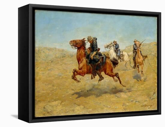 My Bunkie, 1899-Charles Schreyvogel-Framed Stretched Canvas