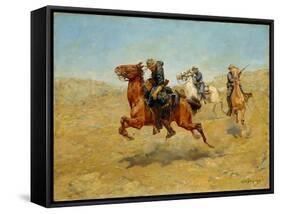 My Bunkie, 1899-Charles Schreyvogel-Framed Stretched Canvas