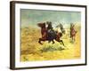 My Bunkie - the Rescue-Charles Shreyvogel-Framed Art Print