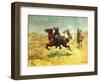 My Bunkie - the Rescue-Charles Shreyvogel-Framed Art Print