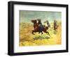 My Bunkie - the Rescue-Charles Shreyvogel-Framed Art Print