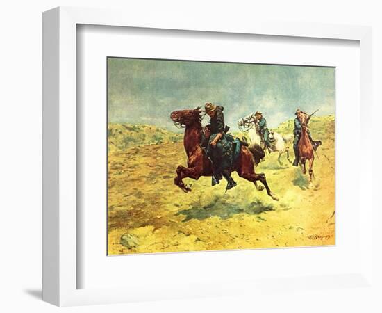 My Bunkie - the Rescue-Charles Shreyvogel-Framed Art Print