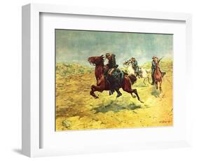 My Bunkie - the Rescue-Charles Shreyvogel-Framed Art Print