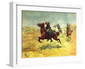 My Bunkie - the Rescue-Charles Shreyvogel-Framed Art Print