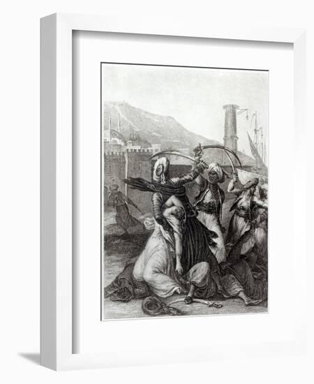 My Captain Kept Me Concealed Behind Him, and Cut Down Everyone Who Opposed Him, Candide Voltaire-Jean-Michel Moreau the Younger-Framed Giclee Print