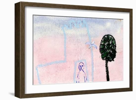 My Castle, a Seagull and a Cyprus Tree, 2005-Gigi Sudbury-Framed Giclee Print