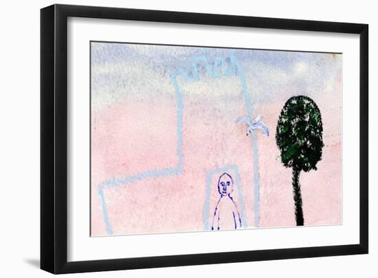 My Castle, a Seagull and a Cyprus Tree, 2005-Gigi Sudbury-Framed Giclee Print