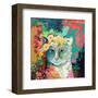 My Cat Naps in a Bed of Roses-Jennifer Lommers-Framed Art Print