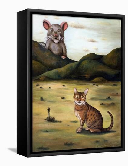 My Cat's Worst Nightmare-Leah Saulnier-Framed Stretched Canvas