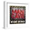 My Cave-My Rules Sq-SM Design-Framed Art Print