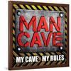 My Cave-My Rules Sq-SM Design-Framed Art Print